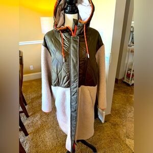 H&M quilted and fleece coat